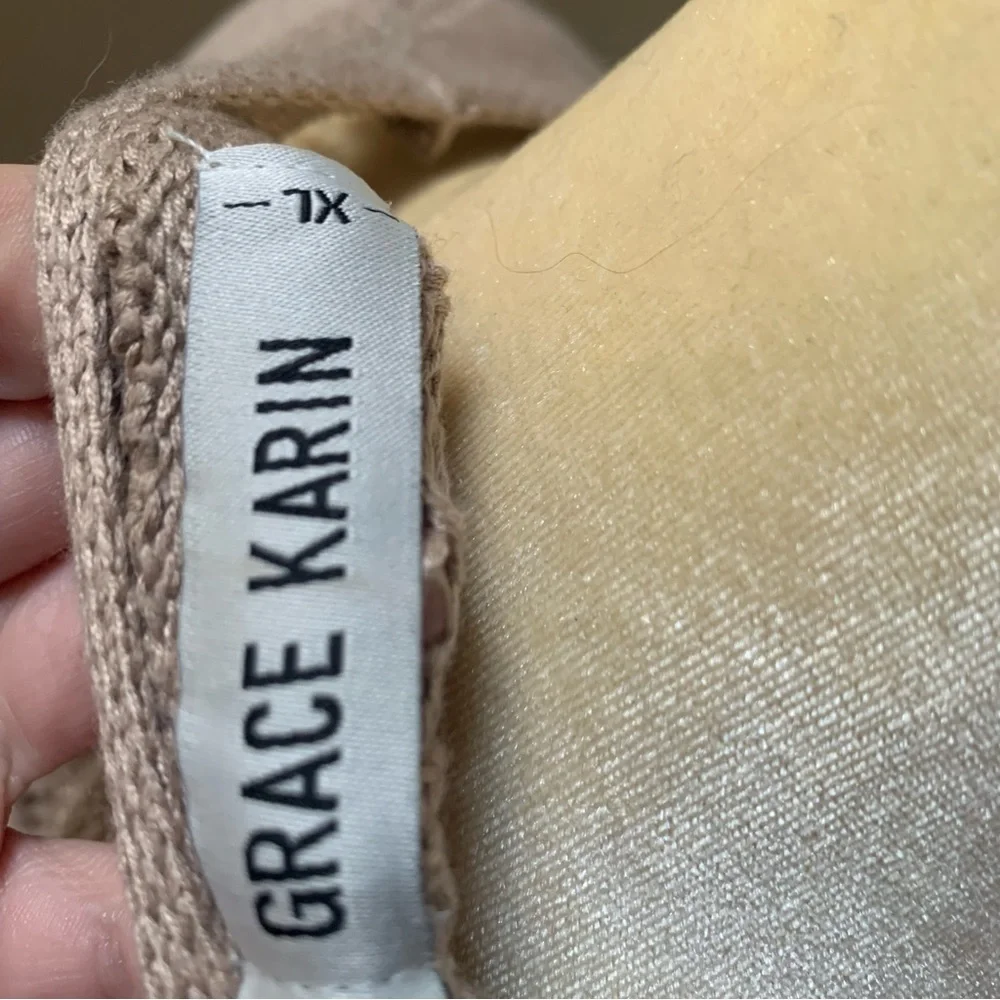 Dusty mauve crochet open knot, button cardigan. - Picture 7 of 7